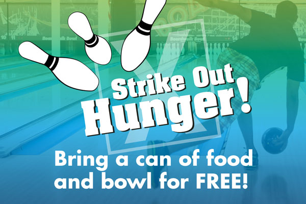 Strike Out Hunger: bring a can of food and bowl for free